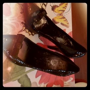 Maschino 4 inch black heels 7 M